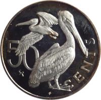 British Virgin Islands coin 50 Cents - Elizabeth II - 2'nd Portrait (1973 - 1984) reverse reverse of 50 Cents - Elizabeth II - 2'nd Portrait (1973 - 1984) coin with KM# 5 from British Virgin Islands. Inscription: 50 CENTS