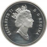 obverse of 1 Dollar - Elizabeth II - S.S. Frontenac (1991) coin with KM# 179 from Canada. Inscription: ELIZABETH II D · G · REGINA