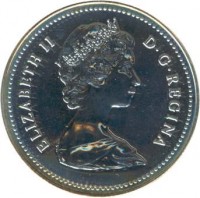 obverse of 1 Dollar - Elizabeth II - Arctic Territories (1980) coin with KM# 128 from Canada.