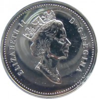 Canada coin 1 Dollar - Elizabeth II - Kingston Stagecoach (1992) obverse obverse of 1 Dollar - Elizabeth II - Kingston Stagecoach (1992) coin with KM# 210 from Canada. Inscription: ELIZABETH II D · G · REGINA