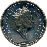 Canada coin 1 Dollar - Elizabeth II - Stanley Cup (1993) obverse obverse of 1 Dollar - Elizabeth II - Stanley Cup (1993) coin with KM# 235 from Canada. Inscription: ELIZABETH II D · G · REGINA