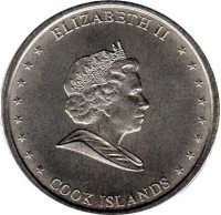 Cook Islands coin 50 Cents - Elizabeth II - 4'th Portrait (2010) obverse obverse of 50 Cents - Elizabeth II - 4'th Portrait (2010) coin with KM# 761 from Cook Islands. Inscription: ELIZABETH II COOK ISLANDS