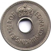 Fiji coin 1 Penny - Edward VIII (1936) obverse obverse of 1 Penny - Edward VIII (1936) coin with KM# 6 from Fiji. Inscription: EDWARD.VIII.KING.EMPEROR