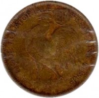 French Equatorial Africa coin 1 Franc (1942) obverse obverse of 1 Franc (1942) coin with KM# 2 from French Equatorial Africa. Inscription: RF AFRIQUE EQUATORIALE FRANCAISE LIBRE