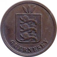 Guernsey coin 2 Doubles - Victoria / Edward VII / George V (1868 - 1911) obverse obverse of 2 Doubles - Victoria / Edward VII / George V (1868 - 1911) coin with KM# 9 from Guernsey. Inscription: GUERNESEY