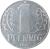 reverse of 1 Pfennig (1960 - 1990) coin with KM# 8 from Germany. Inscription: 1 PFENNIG 1968 A