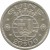 obverse of 20 Escudos (1952) coin with KM# 11 from Guinea-Bissau. Inscription: GUINÉ 20$00