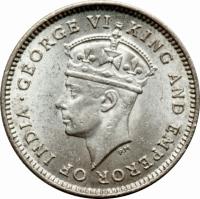 Guyana coin 4 Pence - George VI (1938 - 1943) obverse obverse of 4 Pence - George VI (1938 - 1943) coin with KM# 30 from Guyana. Inscription: GEORGE VI KING AND EMPEROR OF INDIA