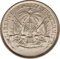 reverse of 5 Centimes (1904) coin with KM# 52 from Haiti. Inscription: LIBERTÉ · ÉGALITÉ · FRATERNITÉ