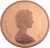 obverse of 1 Penny - Elizabeth II - 2'nd Portrait (1981) coin with KM# 46 from Jersey. Inscription: QUEEN ELIZABETH THE SECOND