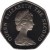 obverse of 50 Pence - Elizabeth II - 2'nd Portrait (1981) coin with KM# 50 from Jersey. Inscription: QUEEN ELIZABETH THE SECOND