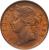 obverse of 2 Cents - Victoria (1877 - 1897) coin with KM# 8 from Mauritius. Inscription: VICTORIA QUEEN