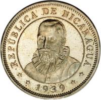 obverse of 10 Centavos de Córdoba (1912 - 1936) coin with KM# 13 from Nicaragua.