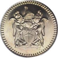 obverse of 5 Cents (1973) coin with KM# 12 from Rhodesia.