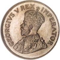 South Africa coin 1/4 Penny - George V (1923 - 1936) obverse obverse of 1/4 Penny - George V (1923 - 1936) coin with KM# 12 from South Africa. Inscription: GEORGIVS V REX IMPERATOR