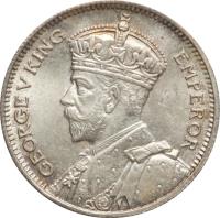 obverse of 6 Pence - George V (1932 - 1936) coin with KM# 2 from Southern Rhodesia. Inscription: GEORGE V KING EMPEROR