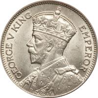 Southern Rhodesia coin 1 Shilling - George V (1932 - 1936) obverse obverse of 1 Shilling - George V (1932 - 1936) coin with KM# 3 from Southern Rhodesia. Inscription: GEORGE V KING EMPEROR