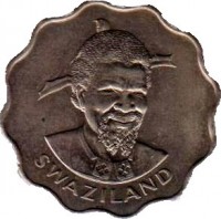 obverse of 20 Cents - Sobhuza II - FAO (1981) coin with KM# 31 from Swaziland. Inscription: SWAZILAND