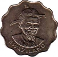 Swaziland coin 20 Cents - Sobhuza II - FAO (1981) obverse obverse of 20 Cents - Sobhuza II - FAO (1981) coin with KM# 31 from Swaziland. Inscription: SWAZILAND
