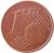 reverse of 1 Euro Cent (2002 - 2015) coin with KM# 207 from Germany. Inscription: 1 EURO CENT LL
