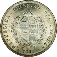 Uruguay coin 50 Centésimos (1916 - 1917) obverse obverse of 50 Centésimos (1916 - 1917) coin with KM# 22 from Uruguay.