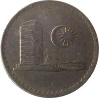 obverse of 10 Sen - Yang di-Pertuan Agong (1967 - 1988) coin with KM# 3 from Malaysia.
