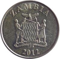 Zambia coin 50 Ngwee (2012 - 2014) obverse obverse of 50 Ngwee (2012 - 2014) coin with KM# 208 from Zambia. Inscription: ZAMBIA 2012