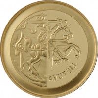 obverse of 50 Euro - Minting of coins in the Grand Duchy of Lithuania (2015) coin with KM# 218 from Lithuania. Inscription: LIETUVA