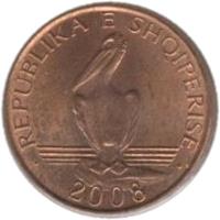 Albania coin 1 Lek - Magnetic (2008 - 2013) obverse obverse of 1 Lek - Magnetic (2008 - 2013) coin with KM# 75a from Albania. Inscription: · REPUBLIKA E SHQIPERISE · 2008