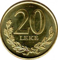Albania coin 20 Lekë - Magnetic (2012) reverse reverse of 20 Lekë - Magnetic (2012) coin with KM# 78a from Albania. Inscription: 20 LEKE
