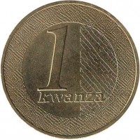 reverse of 1 Kwanza (2012) coin with KM# 108 from Angola. Inscription: 1 KWANZA