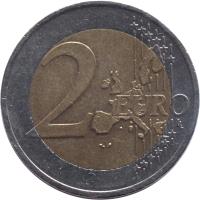 reverse of 2 Euro - 1'st Map (2002 - 2006) coin with KM# 3089 from Austria. Inscription: 2 EURO LL