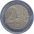 reverse of 2 Euro - 1'st Map (2002 - 2006) coin with KM# 214 from Germany. Inscription: 2 EURO LL