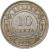 reverse of 10 Cents - Elizabeth II - 1'st Portrait (1974 - 2000) coin with KM# 35 from Belize. Inscription: BELIZE 10 CENTS 2000
