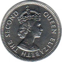 obverse of 5 Cents - Elizabeth II - 1'st Portrait (1992 - 2009) coin with KM# 115 from Belize. Inscription: QUEEN ELIZABETH THE SECOND