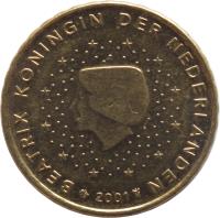 obverse of 10 Euro Cent - Beatrix - 1'st Map (1999 - 2006) coin with KM# 237 from Netherlands. Inscription: BEATRIX KONINGIN DER NEDERLANDEN 2006