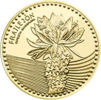 obverse of 100 Pesos (2012 - 2015) coin with KM# 296 from Colombia. Inscription: FRAILEJON ESPELATIA GRANDFLORA