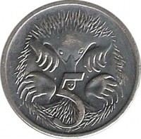 Australia coin 5 Cents - Elizabeth II (1999 - 2015) reverse reverse of 5 Cents - Elizabeth II (1999 - 2015) coin with KM# 401 from Australia. Inscription: 5 SD