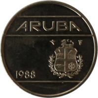 Aruba coin 25 Cents - Beatrix (1986 - 2014) obverse obverse of 25 Cents - Beatrix (1986 - 2014) coin with KM# 3 from Aruba. Inscription: ARUBA 1986