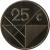 reverse of 25 Cents - Beatrix (1986 - 2014) coin with KM# 3 from Aruba. Inscription: 25 c