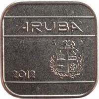 obverse of 50 Cents - Beatrix (1986 - 2014) coin with KM# 4 from Aruba. Inscription: ARUBA 2012