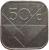 reverse of 50 Cents - Beatrix (1986 - 2014) coin with KM# 4 from Aruba. Inscription: 50 c