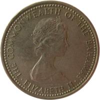 Bahamas coin 5 Cents - Elizabeth II - 2'nd Portrait (1973) obverse obverse of 5 Cents - Elizabeth II - 2'nd Portrait (1973) coin with KM# 38 from Bahamas. Inscription: THE COMMONWEALTH OF THE BAHAMAS · ELIZABETH II ·