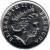 obverse of 10 Cents - Elizabeth II - 4'th Portrait (1999 - 2009) coin with KM# 109 from Bermuda. Inscription: ELIZABETH II BERMUDA