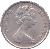 obverse of 25 Cents - Elizabeth II - 2'nd Portrait (1970 - 1985) coin with KM# 18 from Bermuda. Inscription: BERMUDA ELIZABETH II