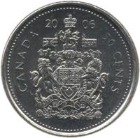 reverse of 50 Cents - Elizabeth II - 4'th Portrait (2003 - 2015) coin with KM# 494 from Canada.