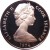 obverse of 1 Tene - Elizabeth II - 2'nd Portrait (1972 - 1983) coin with KM# 1 from Cook Islands. Inscription: ELIZABETH II COOK ISLANDS	 1974