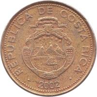 Costa Rica coin 50 Colones (1997 - 1999) obverse obverse of 50 Colones (1997 - 1999) coin with KM# 231 from Costa Rica. Inscription: REPUBLICA DE COSTA RICA AMERICA CENTRAL REPUBLICA DE COSTA RICA 1999