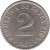 obverse of 2 Céntimos (1903) coin with KM# 144 from Costa Rica. Inscription: REPUBLIC DE COSTA RICA 2 .1903.