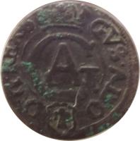 obverse of 1 Solidus - Gustav II Adolphus - Swedish occupation (1621 - 1634) coin with KM# 9 from Livonia. Inscription: CAROLVS GVSTAV DG